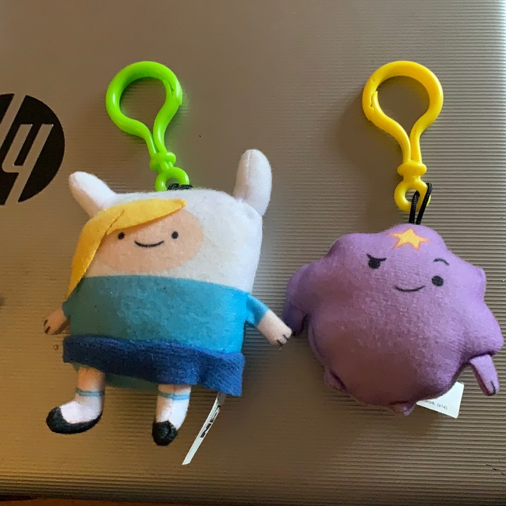 Adventure Time Fiona & Lumpy Space Princess Plush Clips Keychains